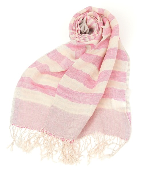 studio CLIP（スタディオクリップ）の「フレンチリネンストール（ストール/ショール・レディース・イエロー/ベージュ/ブルー/ピンク・FREE）」の14枚目の写真