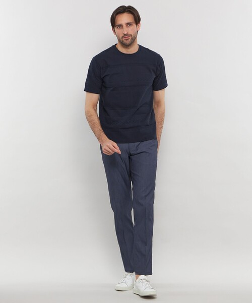 MACKINTOSH LONDON（マッキントッシュ ロンドン）の「リンクスボーダー半袖Tシャツ（Tシャツ/カットソー・メンズ・ブルー系その他2/グレー/ホワイト/ダークネイビー・M/L/XL）」の8枚目の写真