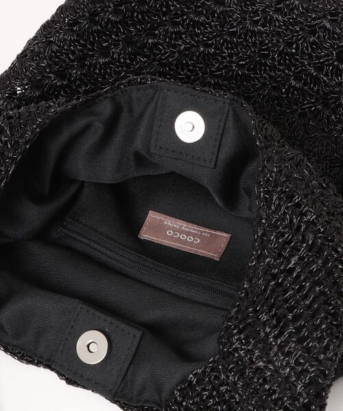 Doux archives（ドゥアルシーヴ）の「メタリック柄編みワンショルダーバッグ（ショルダーバッグ・レディース・シルバー/ブラック・FREE）」の6枚目の写真