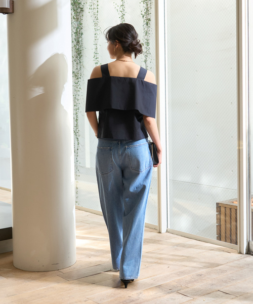 Rouge vif（ルージュヴィフ）の「ケープオフショルブラウス（シャツ/ブラウス・レディース・ブラック/ホワイト・フリー）」の20枚目の写真