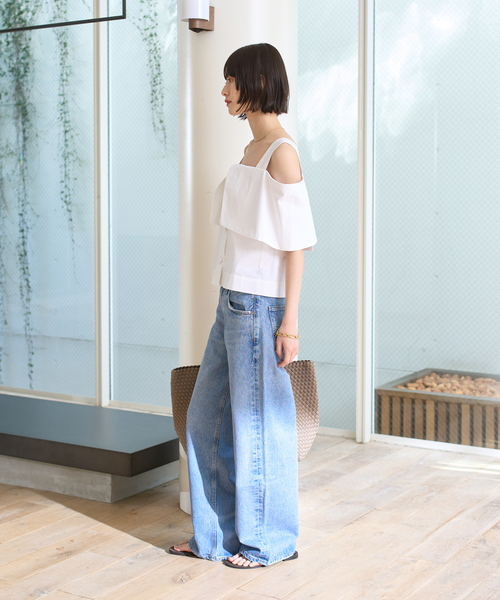 Rouge vif（ルージュヴィフ）の「ケープオフショルブラウス（シャツ/ブラウス・レディース・ブラック/ホワイト・フリー）」の18枚目の写真