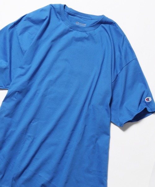Champion（チャンピオン）の「Champion/チャンピオン コットン ワッペン Tシャツ 無地T トップス 半袖カットソー 秋服 冬服（Tシャツ/カットソー・メンズ・アッシュグレー/グレー/ネイビー/パープル/レッド/ホワイト/チャコールグレー/ブラック/ダークグリーン/マルーン/ブルー・S/M/XL/2XL/3XL）」の9枚目の写真