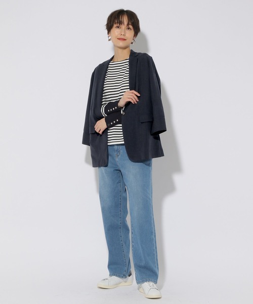 アウラアイラ　デニムと布地のテーラードジャケット WOMEN'S ITEM（ウイメンズアイテム）｜Ashley＆bros