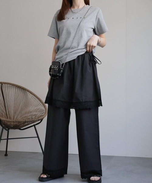 CREARE -LINO-(クレアーレリノ)の「〈レディース商品〉ラップスカートレイヤードパンツ(その他パンツ・レディース・ホワイト/ブラック・L/M)」の12枚目の写真