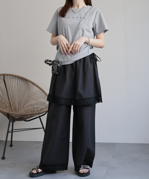 CREARE -LINO-(クレアーレリノ)の「〈レディース商品〉ラップスカートレイヤードパンツ(その他パンツ・レディース・ホワイト/ブラック・L/M)」の9枚目の写真