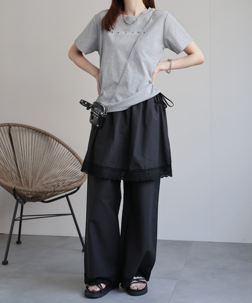 CREARE -LINO-(クレアーレリノ)の「〈レディース商品〉ラップスカートレイヤードパンツ(その他パンツ・レディース・ホワイト/ブラック・L/M)」の4枚目の写真