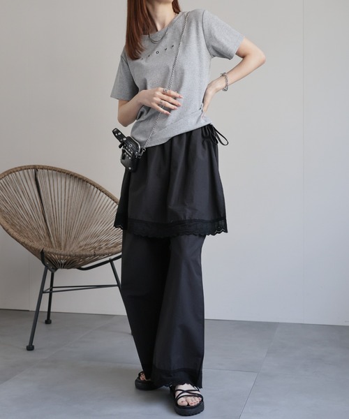 CREARE -LINO-(クレアーレリノ)の「〈レディース商品〉ラップスカートレイヤードパンツ(その他パンツ・レディース・ホワイト/ブラック・L/M)」の10枚目の写真