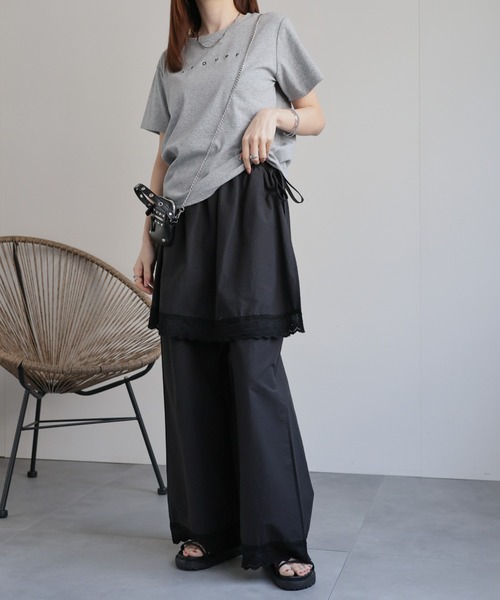 CREARE -LINO-(クレアーレリノ)の「〈レディース商品〉ラップスカートレイヤードパンツ(その他パンツ・レディース・ホワイト/ブラック・L/M)」の13枚目の写真
