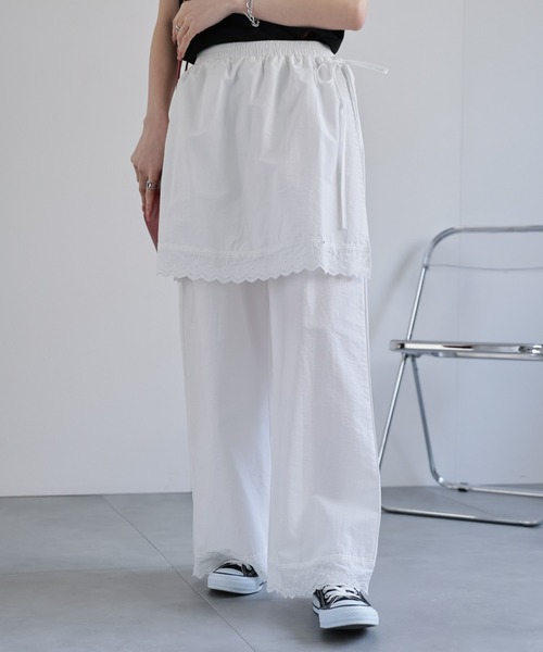 CREARE -LINO-(クレアーレリノ)の「〈レディース商品〉ラップスカートレイヤードパンツ(その他パンツ・レディース・ホワイト/ブラック・L/M)」の16枚目の写真