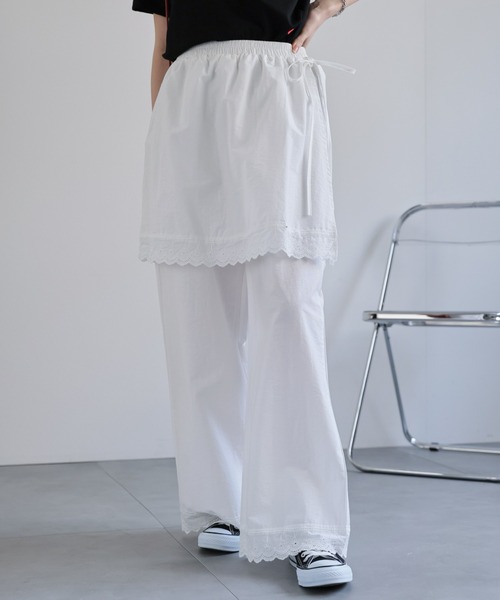 CREARE -LINO-(クレアーレリノ)の「〈レディース商品〉ラップスカートレイヤードパンツ(その他パンツ・レディース・ホワイト/ブラック・L/M)」の17枚目の写真