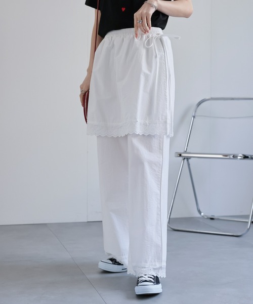 CREARE -LINO-(クレアーレリノ)の「〈レディース商品〉ラップスカートレイヤードパンツ(その他パンツ・レディース・ホワイト/ブラック・L/M)」の19枚目の写真