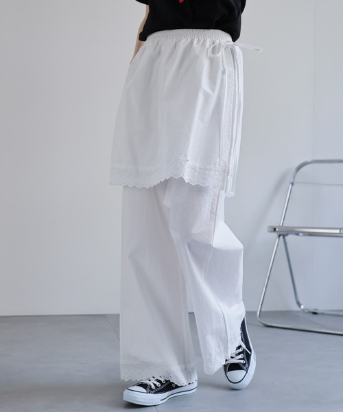 CREARE -LINO-(クレアーレリノ)の「〈レディース商品〉ラップスカートレイヤードパンツ(その他パンツ・レディース・ホワイト/ブラック・L/M)」の20枚目の写真