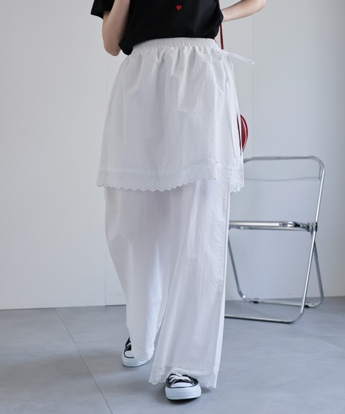 CREARE -LINO-(クレアーレリノ)の「〈レディース商品〉ラップスカートレイヤードパンツ(その他パンツ・レディース・ホワイト/ブラック・L/M)」の18枚目の写真