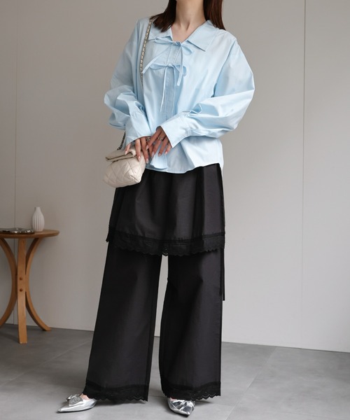 CREARE -LINO-(クレアーレリノ)の「〈レディース商品〉ラップスカートレイヤードパンツ(その他パンツ・レディース・ホワイト/ブラック・L/M)」の22枚目の写真
