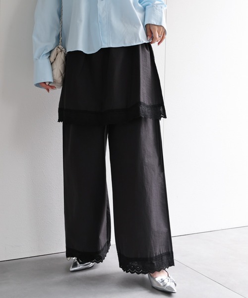 CREARE -LINO-(クレアーレリノ)の「〈レディース商品〉ラップスカートレイヤードパンツ(その他パンツ・レディース・ホワイト/ブラック・L/M)」の21枚目の写真