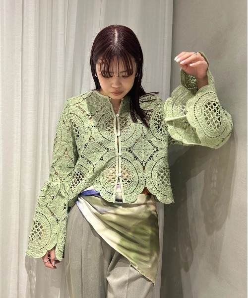 MEDI INDIAN 2WAY BIG LACE TOPS（Tシャツ/カットソー）｜Ameri