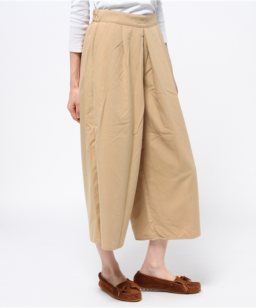 Green　Parks（グリーンパークス）の「・ﾀｯｸﾌﾚｱｰﾊﾟﾝﾂ（その他パンツ・レディース・ベージュ/ブラック/カーキ・FREE）」の2枚目の写真