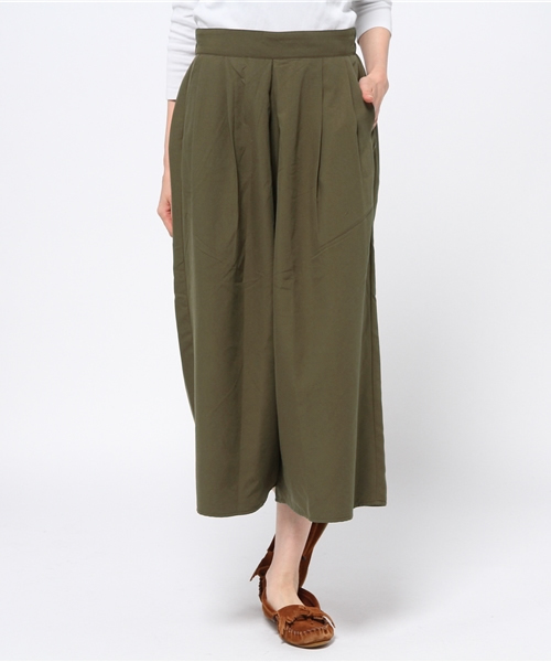 Green　Parks（グリーンパークス）の「・ﾀｯｸﾌﾚｱｰﾊﾟﾝﾂ（その他パンツ・レディース・ベージュ/ブラック/カーキ・FREE）」の3枚目の写真