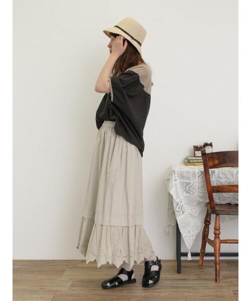 Samansa Mos2（サマンサ モスモス）の「配色ドルマンブラウス（シャツ/ブラウス・レディース・ダークブラウン/ブルー/キナリ・F）」の18枚目の写真