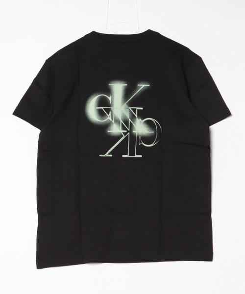 Calvin Klein Jeans（カルヴァンクラインジーンズ）の「Calvin Klein Jeans カルバンクラインジーンズ MIRRORED CK LOGO TEE CKロゴ 半袖Tシャツ（Tシャツ/カットソー・メンズ・ホワイト/ブラック・XL/L/M）」の2枚目の写真