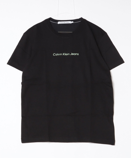 Calvin Klein Jeans（カルヴァンクラインジーンズ）の「Calvin Klein Jeans カルバンクラインジーンズ MIRRORED CK LOGO TEE CKロゴ 半袖Tシャツ（Tシャツ/カットソー・メンズ・ホワイト/ブラック・XL/L/M）」の3枚目の写真