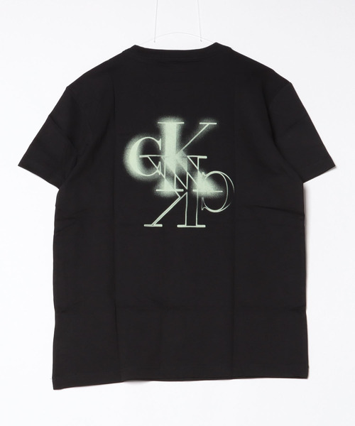 Calvin Klein Jeans（カルヴァンクラインジーンズ）の「Calvin Klein Jeans カルバンクラインジーンズ MIRRORED CK LOGO TEE CKロゴ 半袖Tシャツ（Tシャツ/カットソー・メンズ・ホワイト/ブラック・XL/L/M）」の4枚目の写真