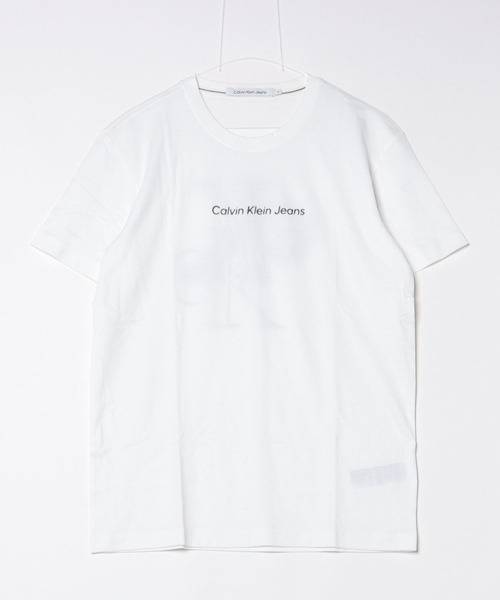 Calvin Klein Jeans（カルヴァンクラインジーンズ）の「Calvin Klein Jeans カルバンクラインジーンズ MIRRORED CK LOGO TEE CKロゴ 半袖Tシャツ（Tシャツ/カットソー・メンズ・ホワイト/ブラック・XL/L/M）」の5枚目の写真