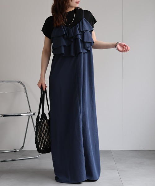 オケージョン対応】ラッフルフリルキャミワンピース《動画あり