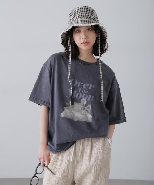 FREE'S MART(フリーズマート)の「◆ヴィンテージルーズTシャツ(Tシャツ/カットソー・レディース・ブラック/ベージュ・FREE)」の4枚目の写真