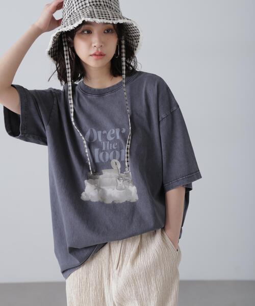 FREE'S MART(フリーズマート)の「◆ヴィンテージルーズTシャツ(Tシャツ/カットソー・レディース・ブラック/ベージュ・FREE)」の5枚目の写真