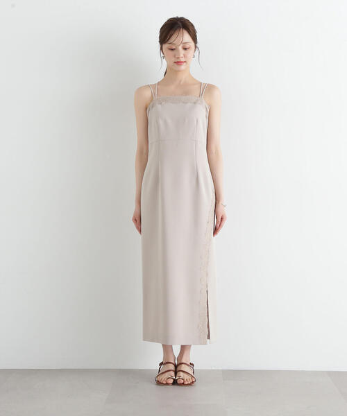 PROPORTION BODY DRESSING（プロポーションボディドレッシング）の「レースキャミジャンスカ / 1215140501（ワンピース・レディース・ベージュ/ブラック・SMALL/MEDIUM/P/S）」の3枚目の写真