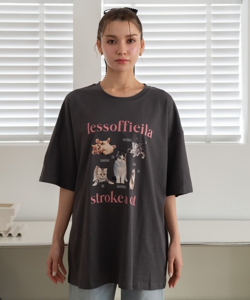 セール】【Nu】stroke a cat Tシャツ（Tシャツ/カットソー）｜Nu