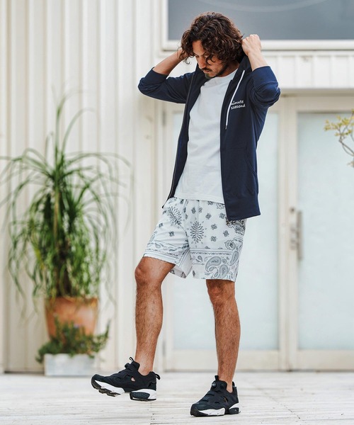 1minute 1second（ワンミニットワンセカンド）の「mpa3776-cursive print double zip light hoodie ダブルジップパーカー（パーカー・メンズ・ネイビー×ホワイト/ブラック×ホワイト/ホワイト×グレー・S/M/L/XL）」の13枚目の写真