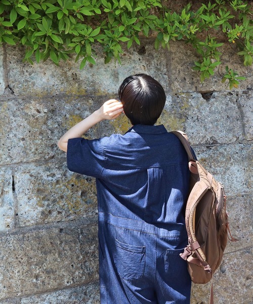 PAR ICI(パーリッシィ)の「【WEB別注】インディゴデニム フリルオールインワン(つなぎ/オールインワン・レディース・ネイビー・M/L)」の17枚目の写真