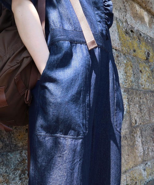 PAR ICI(パーリッシィ)の「【WEB別注】インディゴデニム フリルオールインワン(つなぎ/オールインワン・レディース・ネイビー・M/L)」の21枚目の写真