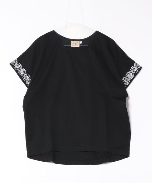 チチカカ(チチカカ)の「スリーブジュエル刺繍Tシャツ(Tシャツ/カットソー・レディース・オフホワイト/ベージュ/ブラック・FREE)」の21枚目の写真