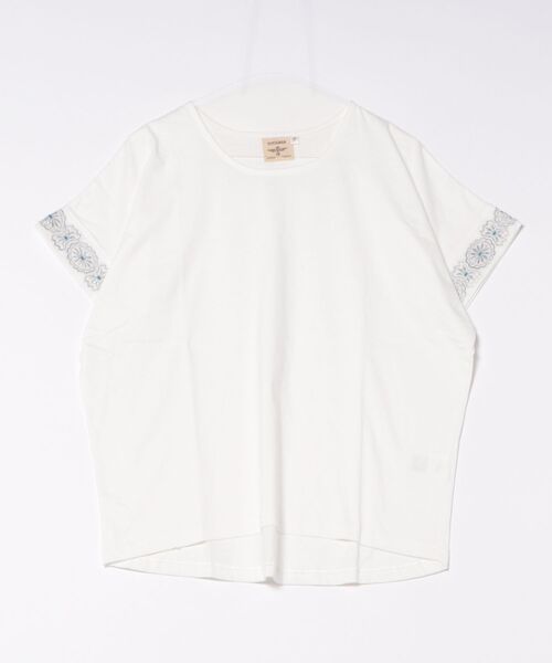 チチカカ(チチカカ)の「スリーブジュエル刺繍Tシャツ(Tシャツ/カットソー・レディース・オフホワイト/ベージュ/ブラック・FREE)」の22枚目の写真