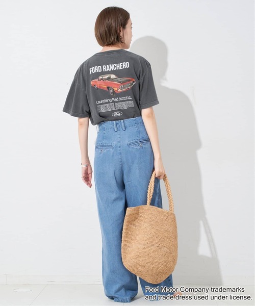SLOBE IENA（スローブイエナ）の「《4サイズ展開/追加3》LEDENIM TUCK TROUSERデニム（デニムパンツ・レディース・ブルー・36/38/40/34）」の18枚目の写真