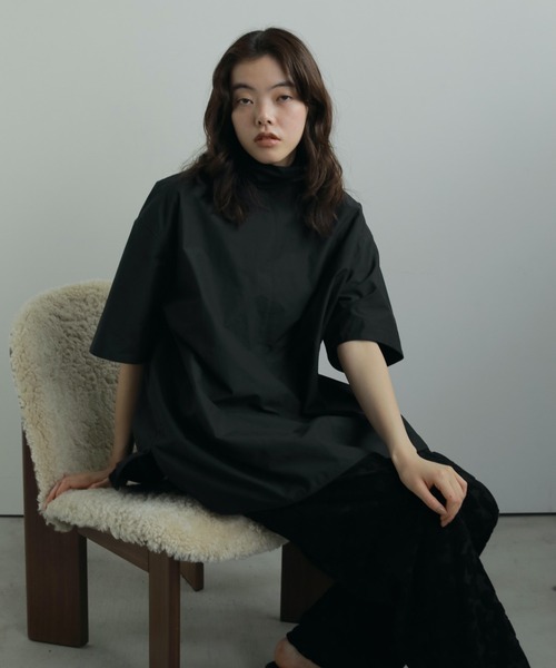 アンヌーク　anuke Highneck Over Blouse ブラック anuke アンヌーク ハイネックオーバーブラウス Highneck Over