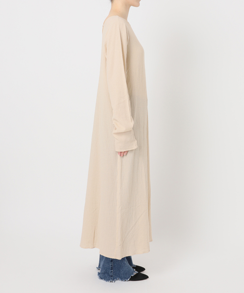 Spick & Span(スピックアンドスパン)の「コットンクレープルーズワンピース(ワンピース・レディース・ベージュ/ホワイト系その他/ブラック・FREE)」の12枚目の写真