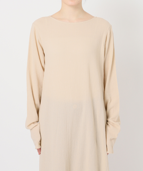 Spick & Span(スピックアンドスパン)の「コットンクレープルーズワンピース(ワンピース・レディース・ベージュ/ホワイト系その他/ブラック・FREE)」の11枚目の写真