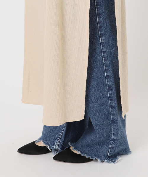 Spick & Span(スピックアンドスパン)の「コットンクレープルーズワンピース(ワンピース・レディース・ベージュ/ホワイト系その他/ブラック・FREE)」の7枚目の写真