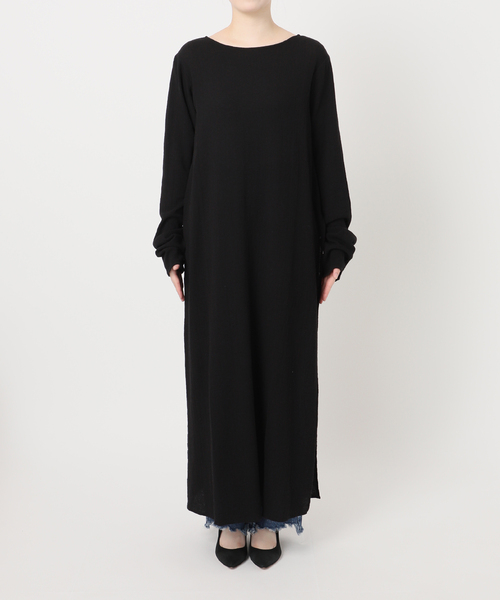 Spick & Span(スピックアンドスパン)の「コットンクレープルーズワンピース(ワンピース・レディース・ベージュ/ホワイト系その他/ブラック・FREE)」の5枚目の写真