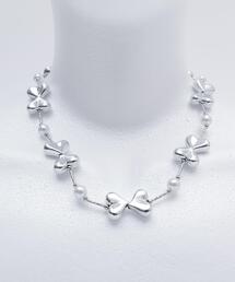 WEGO/Wハートパールビーズネックレス