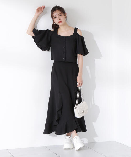 セール! Maggy London フリルスリーブ コットン ドレス Maggy London Dresses