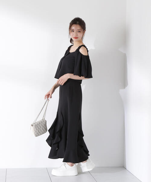 完売品！【ANDRESD】satin minimal dress ライトブルー satin minimal dress / サテンミニマルドレス（ドレス