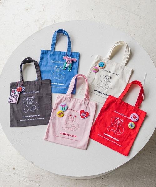 LOWRYS FARM（ローリーズファーム）の「GIRLS MARKET トート　 490444（トートバッグ・レディース・ブルー/レッド/ピンク/ブラック/オフホワイト・FREE）」の6枚目の写真