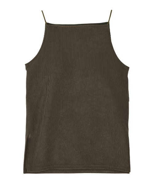MEDI GLOSS RIB BACK SLIT CAMISOLE（キャミソール）｜Ameri