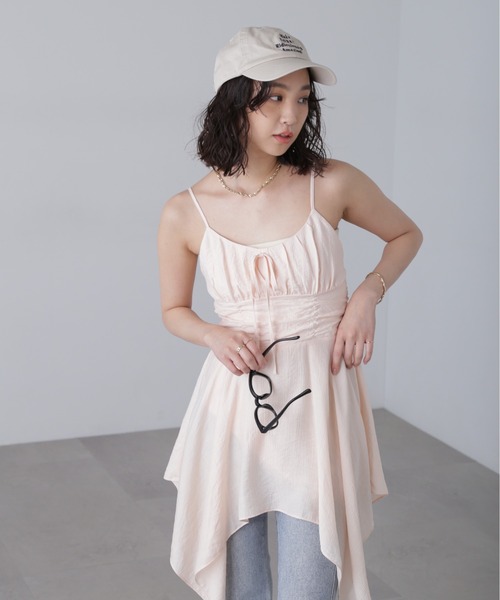 FREE'S MART（フリーズマート）の「◇イレヘムチュニックキャミワンピース（ワンピース・レディース・ピンク系その他/ホワイト/ブラック・FREE）」の5枚目の写真