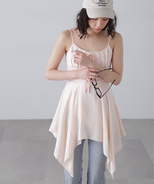 FREE'S MART（フリーズマート）の「◇イレヘムチュニックキャミワンピース（ワンピース・レディース・ピンク系その他/ホワイト/ブラック・FREE）」の7枚目の写真